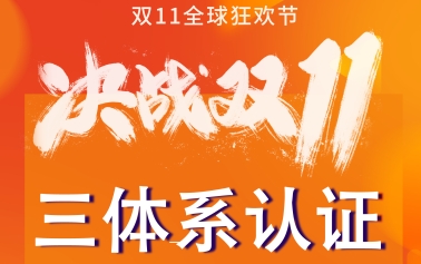雙11限時活動——三體系認證